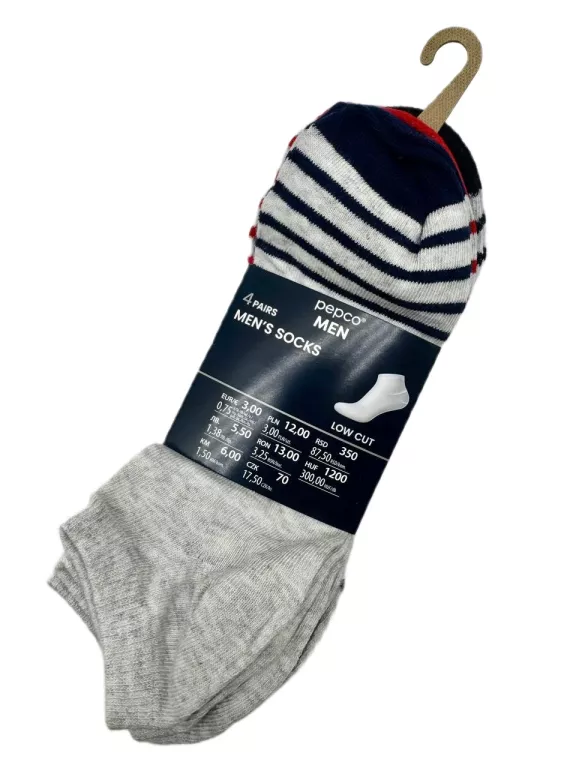 SKARPETKI PEPCO SZARE 43-46 4-PAK