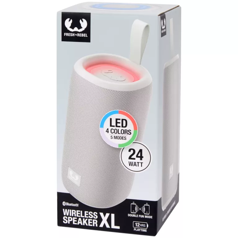 GŁOŚNIK BEZPRZEWODOWY XL FRESH ’N REBEL 24W SZARY