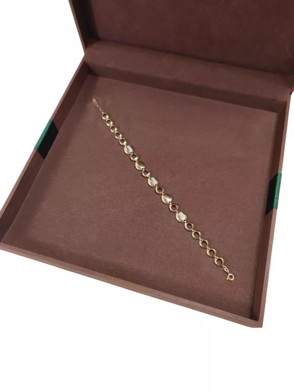 ŚLICZNA ZŁOTA BRANSOLETKA MODUŁOWA PRÓBA 585 14K 7,40 GR 19-21 CM