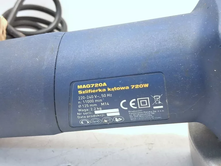 SZLIFIERKA KĄTOWA MACALLISTER MAG720A