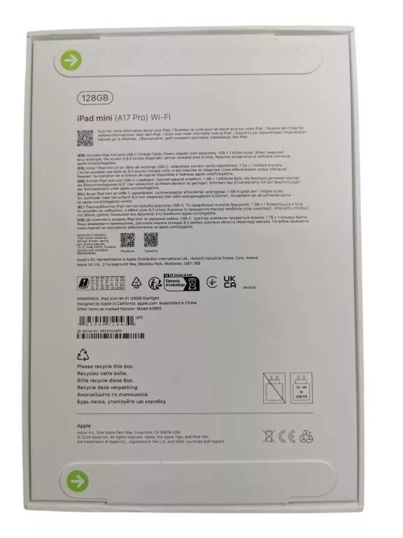 TABLET IPAD MINI A17 PRO MXN83NF KOMPLET