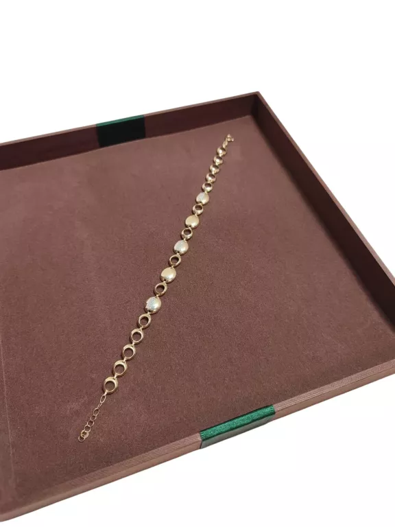 ŚLICZNA ZŁOTA BRANSOLETKA MODUŁOWA PRÓBA 585 14K 7,40 GR 19-21 CM