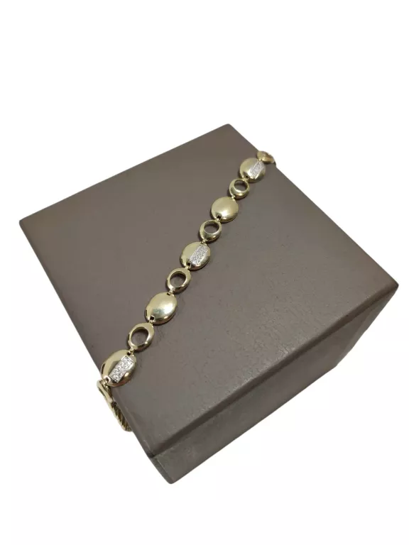 ŚLICZNA ZŁOTA BRANSOLETKA MODUŁOWA PRÓBA 585 14K 7,40 GR 19-21 CM