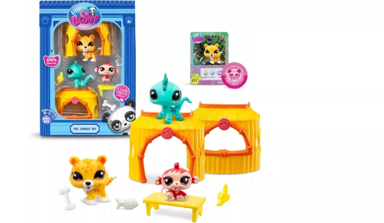 HASBRO BF00515 BANDAI LITTLEST PET SHOP DZUNGLA FIGURKI+AKCESORIA ZABAWKI