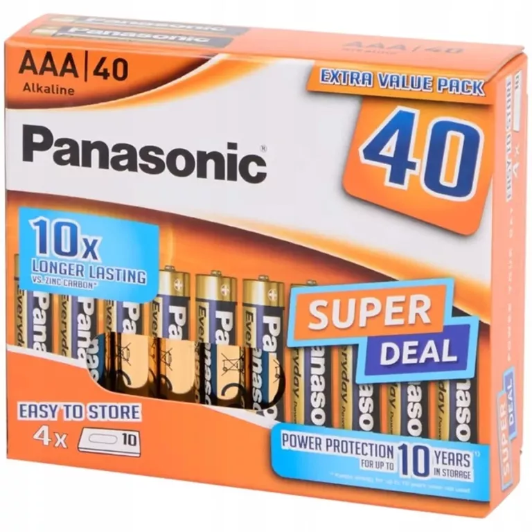 BATERIA ALKALICZNA PANASONIC AAA (R3) 40 SZT