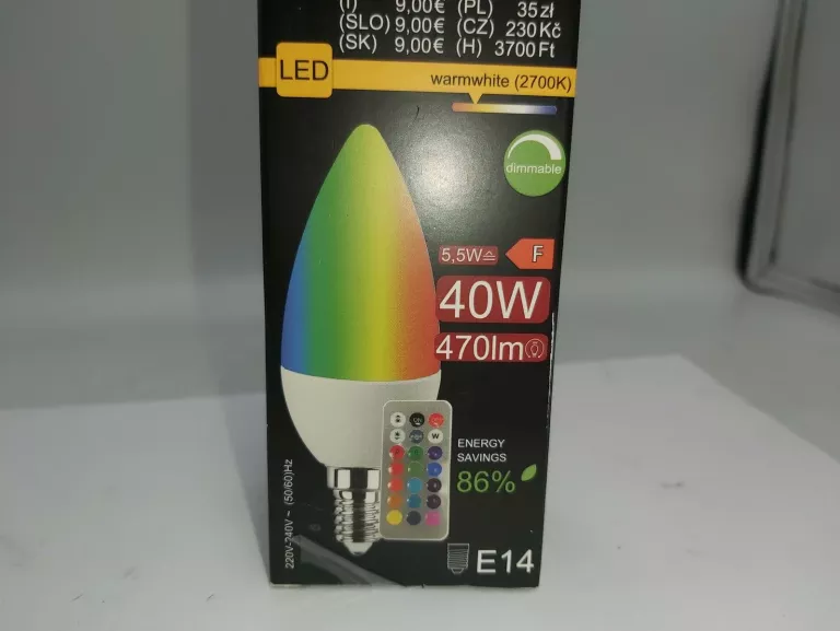 ŻARÓWKA LED 40W 470LM E14 Z PILOTEM!