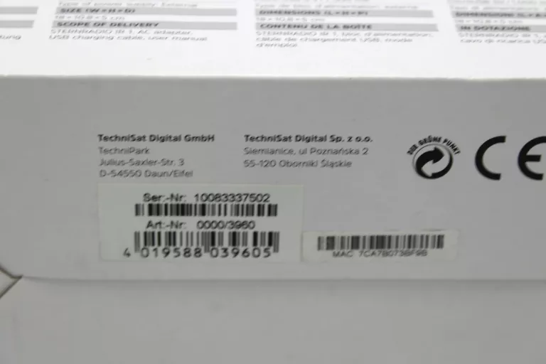 RADIO SIECIOWO-BATERYJNE INTERNETOWE TECHNISAT STERNRADIO IR 1