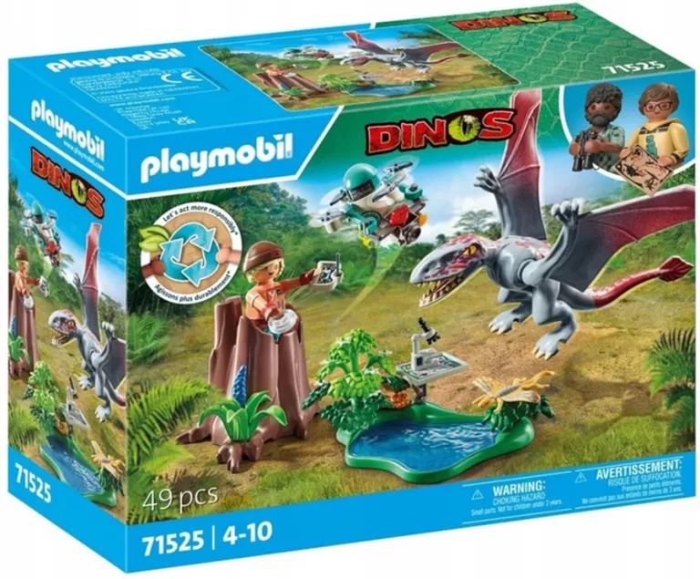 PLAYMOBIL DINOS STACJA BADAWCZA DLA DINOZAURÓW DIMORFODONÓW ZESTAW FIGUREK