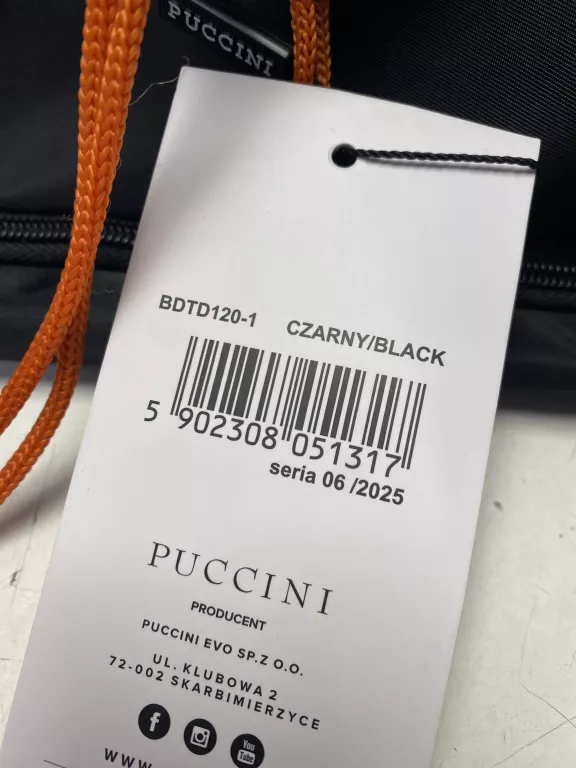 TORBA TURYSTYCZNA CZARNA PUCCINI 43 L