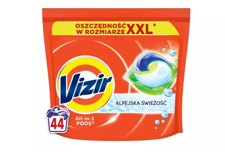VIZIR KAPSUŁKI DO PRANIA TKANIN BIAŁYCH (44 PRANIA) ALPEJSKA ŚWIEŻOŚĆ
