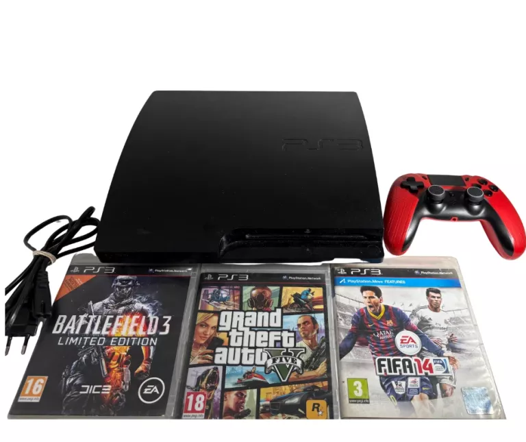 KONSOLA PS 3 + 3 GRY