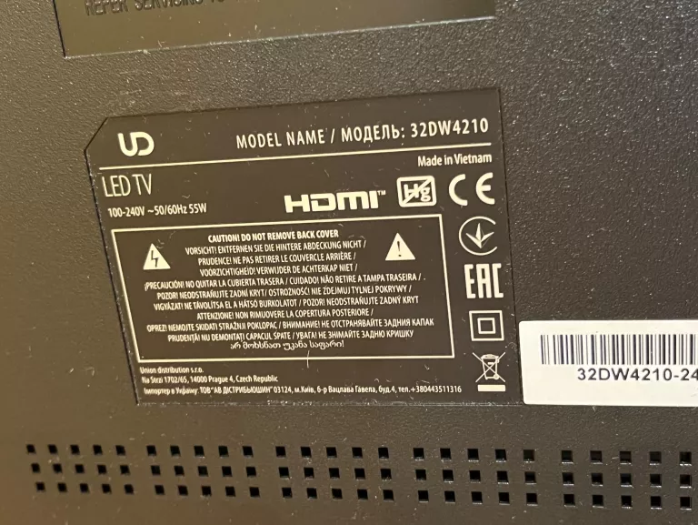 TELEWIZOR UD 32DW4210 + KABEL + PILOT