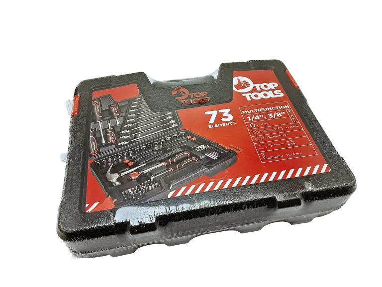 ZESTAW NARZĘDZIOWY 1/4 3/8 73 SZTUKI TOP TOOLS