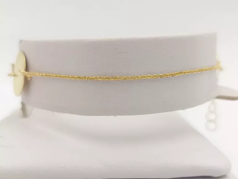 NOWA ZŁOTA BRANSOLETKA CELEBRYTKA 585 1,22G 19CM