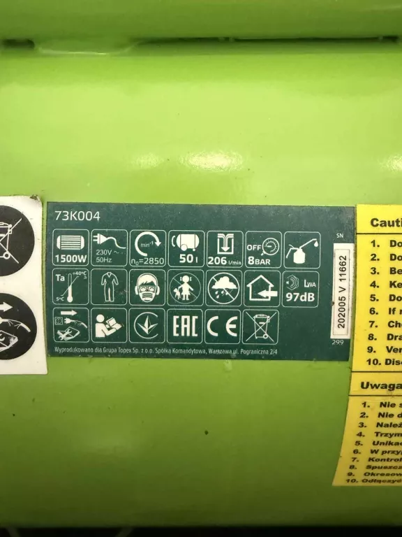 KOMPRESOR VERTO 73K004 1500W 50L