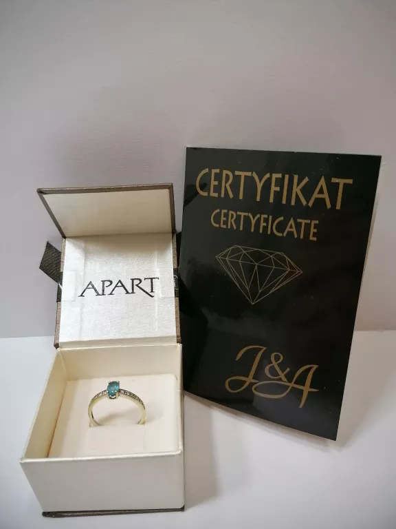ZŁOTY PIERŚCIONEK 585 W:1,80 CERTYFIKAT