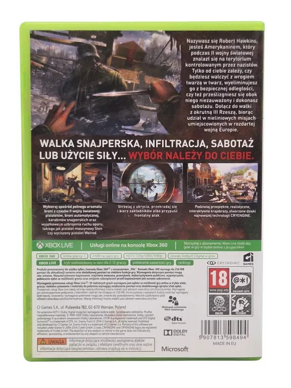 GRA XBOX 360 ENEMY FRONT LIMITED EDITION