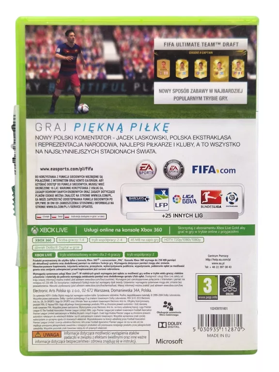 GRA XBOX 360 FIFA 16 DUBBING PL