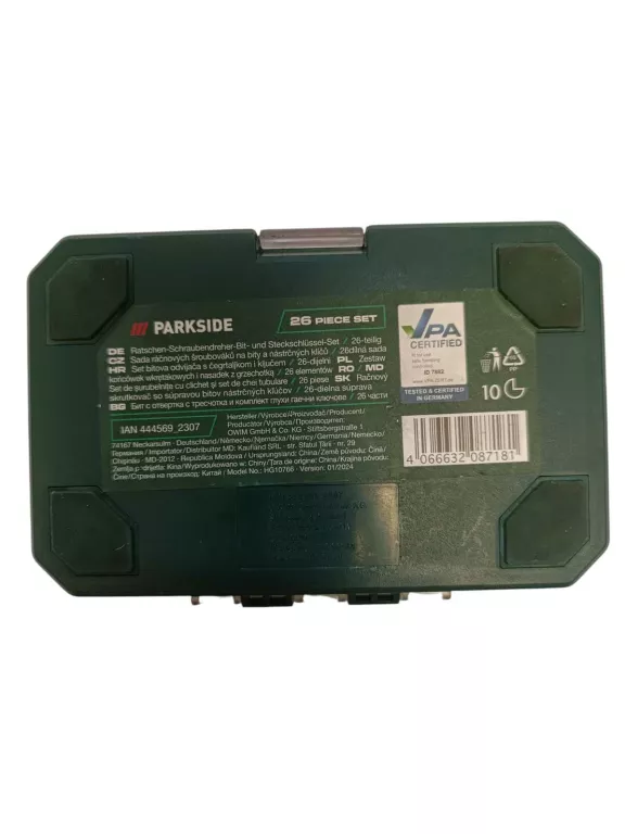 ŚRUBOKRĘT Z WYMIENNYMI KOŃCÓWKAMI PARKSIDE HG10766