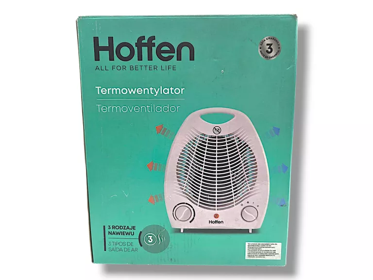 TERMOWENTYLATOR HOFFEN 2000 W BIAŁY, FARELKA
