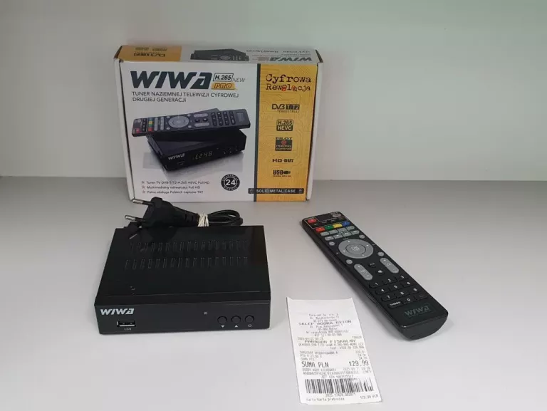 TUNER DVB-T2 WIWA H.265 PRO NEW - GWARANCJA