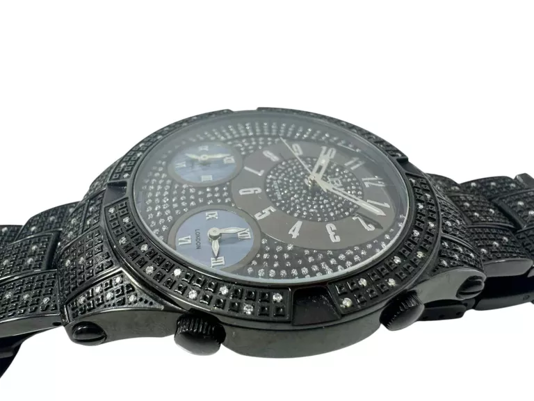 ZEGAREK JBW WATCH MENS DIAMOND TIMEPIECES BLACK J6348D