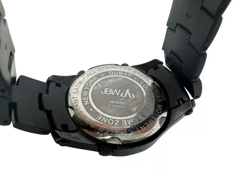 ZEGAREK JBW WATCH MENS DIAMOND TIMEPIECES BLACK J6348D