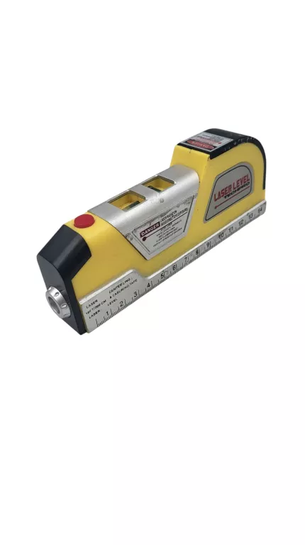 POZIOMICA LASEROWA LASER LEVEL PRO 3 ŻÓŁTA ET1931 Z WYSUWANĄ METRÓWKĄ