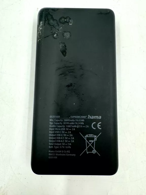 POWERBANK HAMA SUPREME 20000MAH