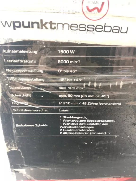 PIŁA UKOŚNA UKOŚNICA PARKSIDE PKS 1500 A2