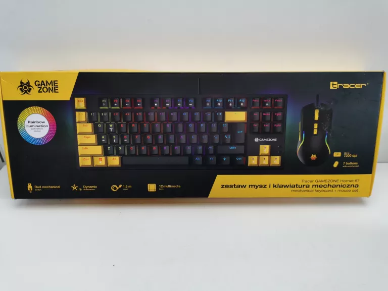 KLAWIATURA I MYSZ KOMPUTEROWA TRACER GAMEZONE HORNET87 USB