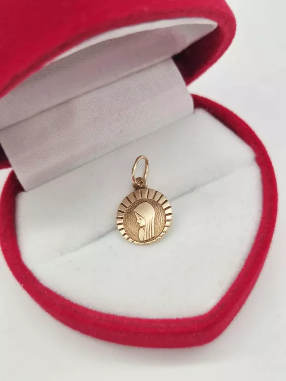 ZŁOTA PRZYWIESZKA Z MATKĄ BOSKĄ PRÓBA 585 WAGA 0,75G