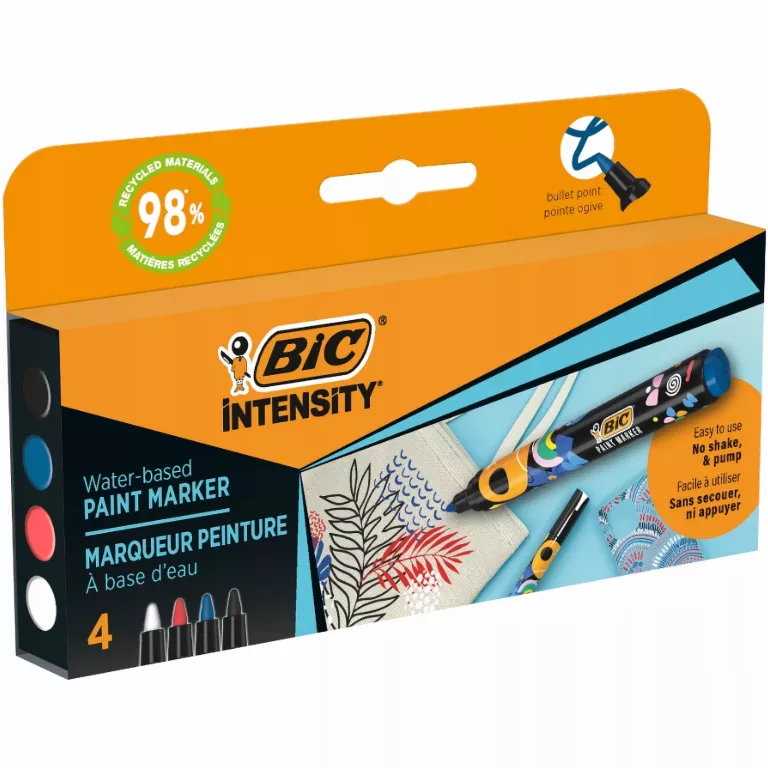 PACZKA MARKER AKRYLOWY BIC INTENSITY CLASSIC PAINT MIX 4SZT.