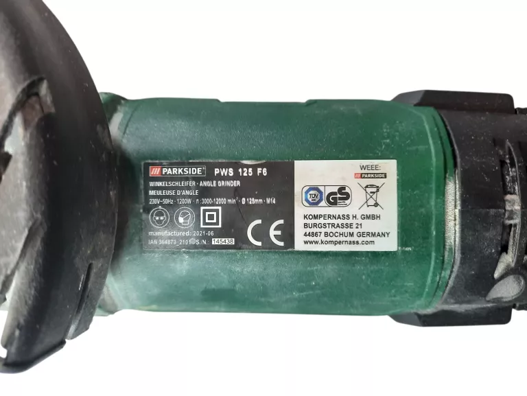 SZLIFIERKA Z REGULACJĄ PARKSIDE PWS 125 F6