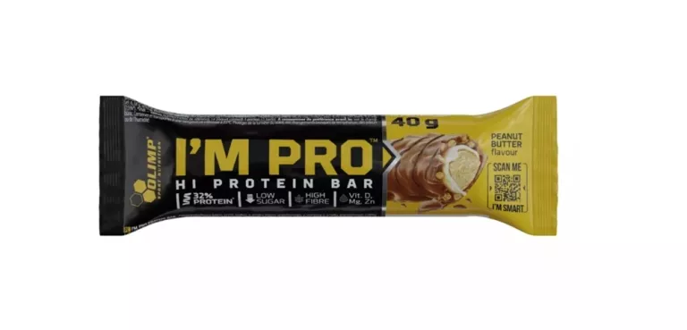 OLIMP I'M PRO PROTEIN BAR 40G MASŁO ORZECHOWE BATONIK PROTEINOWY BATON