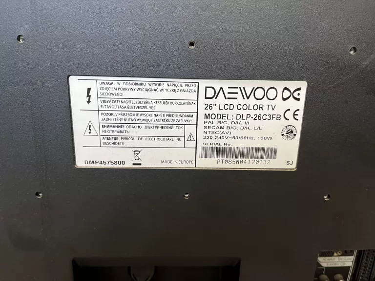 TELEWIZOR LCD DAEWOO DLP-26C3FB