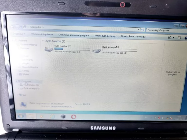 LAPTOP SAMSUNG N150 PLUS 10,1 + ETUI, ZASILACZ