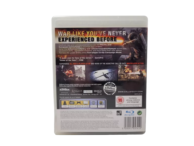 GRA CALL OF DUTY: WORLD AT WAR PS3 PLAYSTATION 3