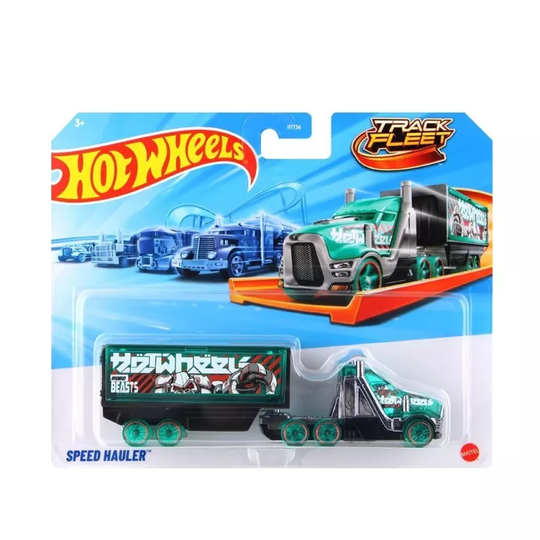 HOT WHEELS TRACK FLEET POJAZD Z NACZEPĄ SPEED HAULER 1:64 JCM66