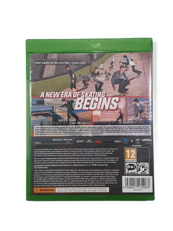 XBOX ONE TONY HAWK'S PRO SKATER 5