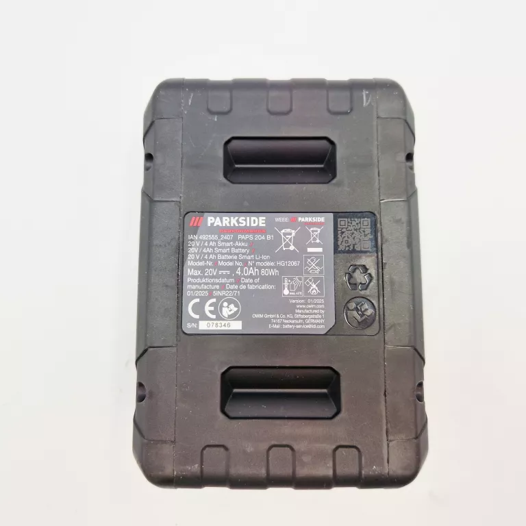 PARKSIDE 20V 4AH SMART BATTERY