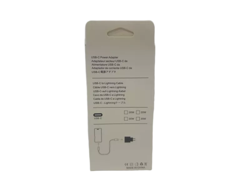 ŁADOWARKA USB-C TO LIGHTNING BIAŁA