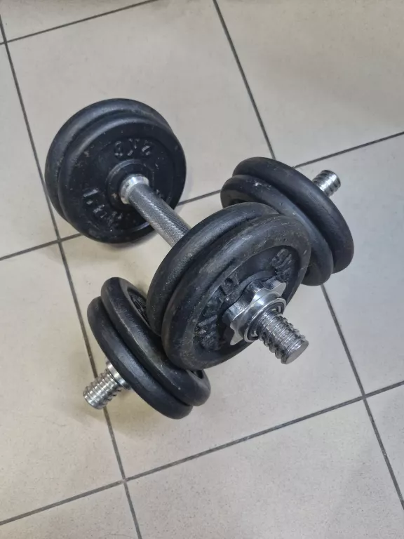 ZESTAW HANTLI ŻELIWNYCH 18KG