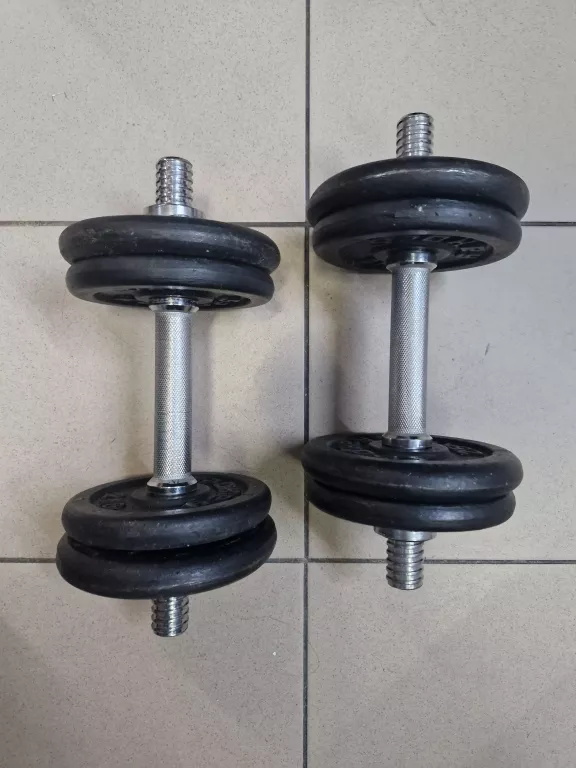 ZESTAW HANTLI ŻELIWNYCH 18KG