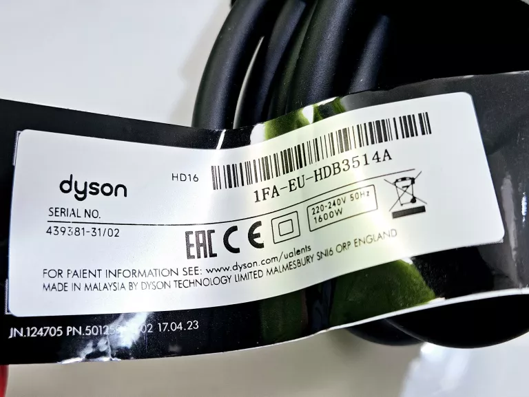 SUSZARKA DO WŁOSÓW DYSON SUPERSONIC HD16