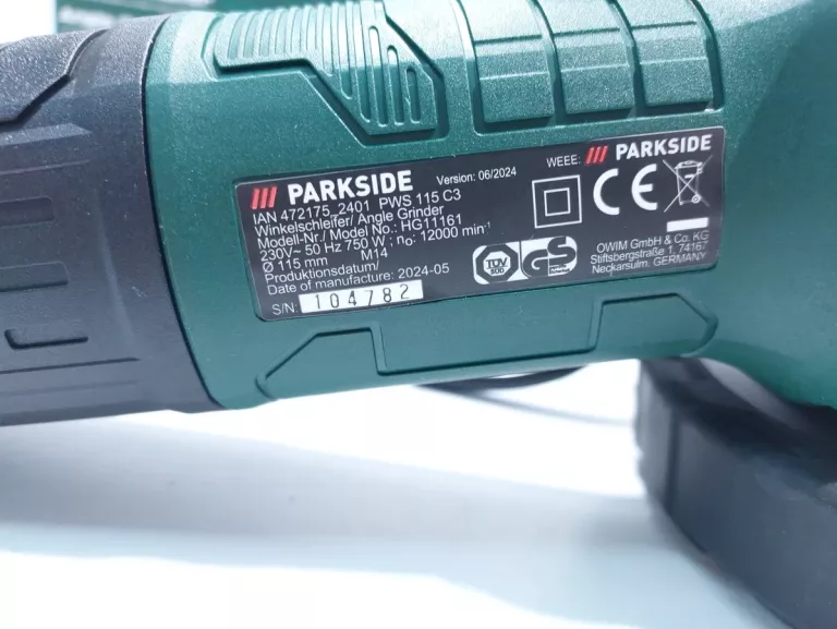 PARKSIDE PWS 115 C3 SZLIFIERKA STAN IDEALNY