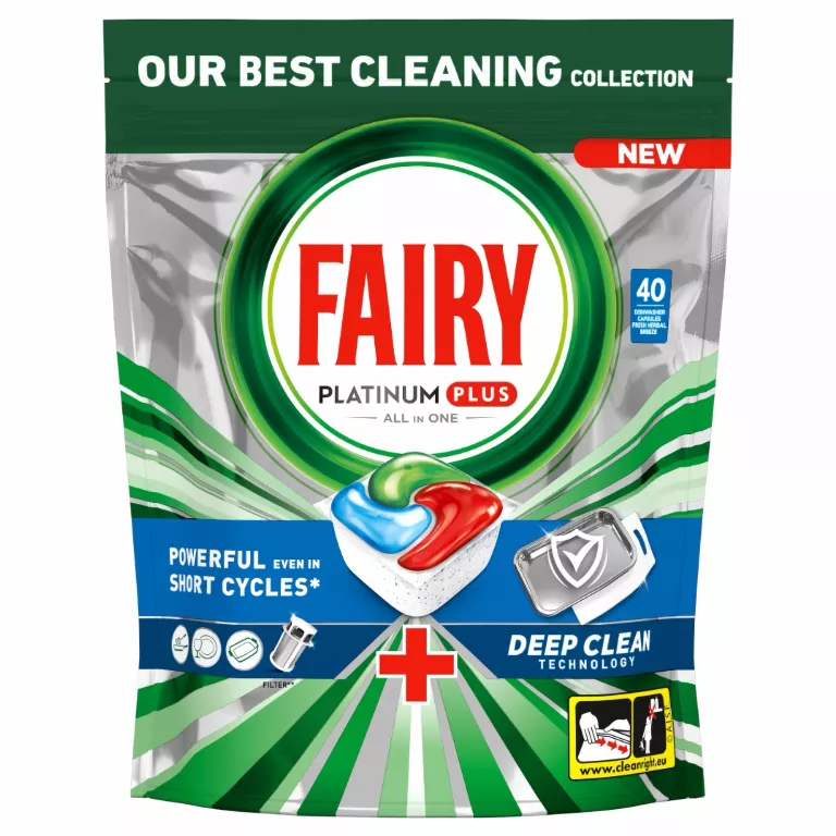 FAIRY PLATINUM PLUS ZIOŁOWA BRYZA TABLETKI DO ZMYWARKI ALL IN ONE, 40 KAPS