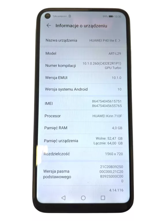 TELEFON HUAWEI P40 LITE E 4/64GB