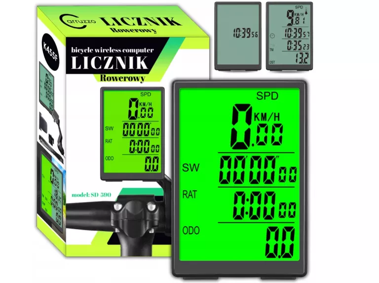 LICZNIK ROWEROWY BEZPRZEWODOWY CARRUZZO K455F