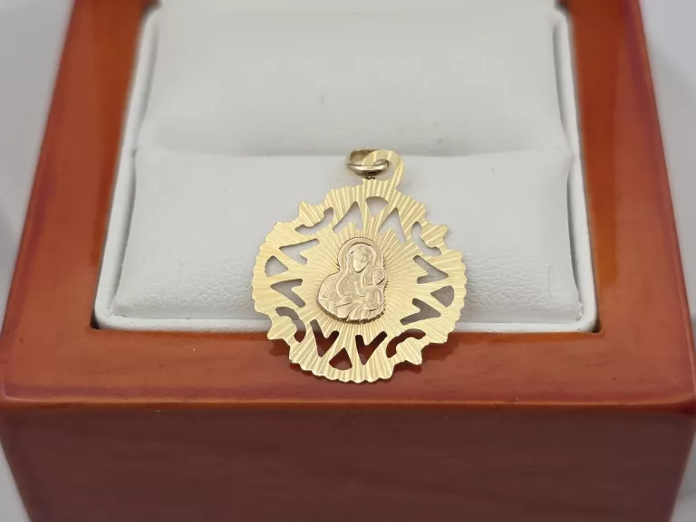 ZŁOTA ZAWIESZKA MEDALIK - 585 14K 0,95G